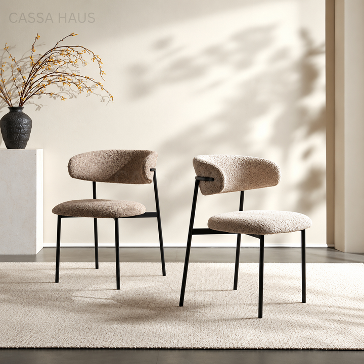 BAX Modern Boucle Dining Chair - Cassa Haus Singapore