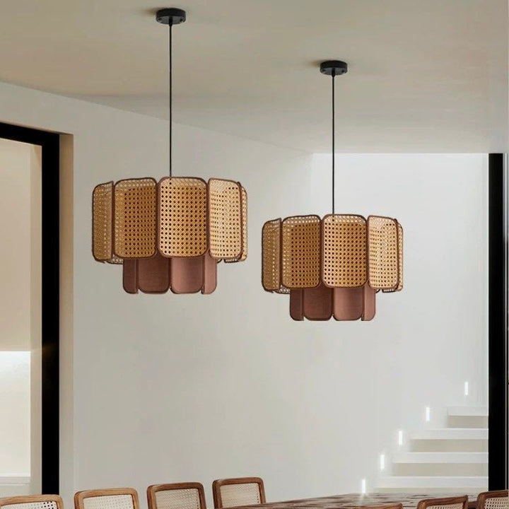 MONA Modern Rattan Ceiling Light - Radical Homes Singapore