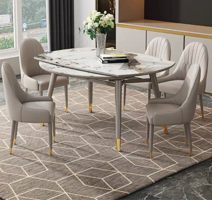 FOSTER Modern Marble Extendable Dining Table - Radical Homes Singapore