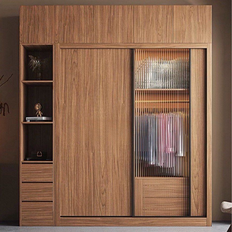 CALAGRE Modern Solid Wood Walnut Wardrobe - Radical Homes Singapore