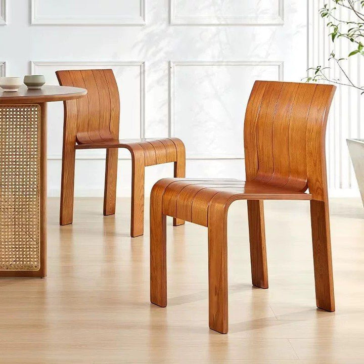 LANDON Japandi Solid Wood Dining Chair - Radical Homes Singapore