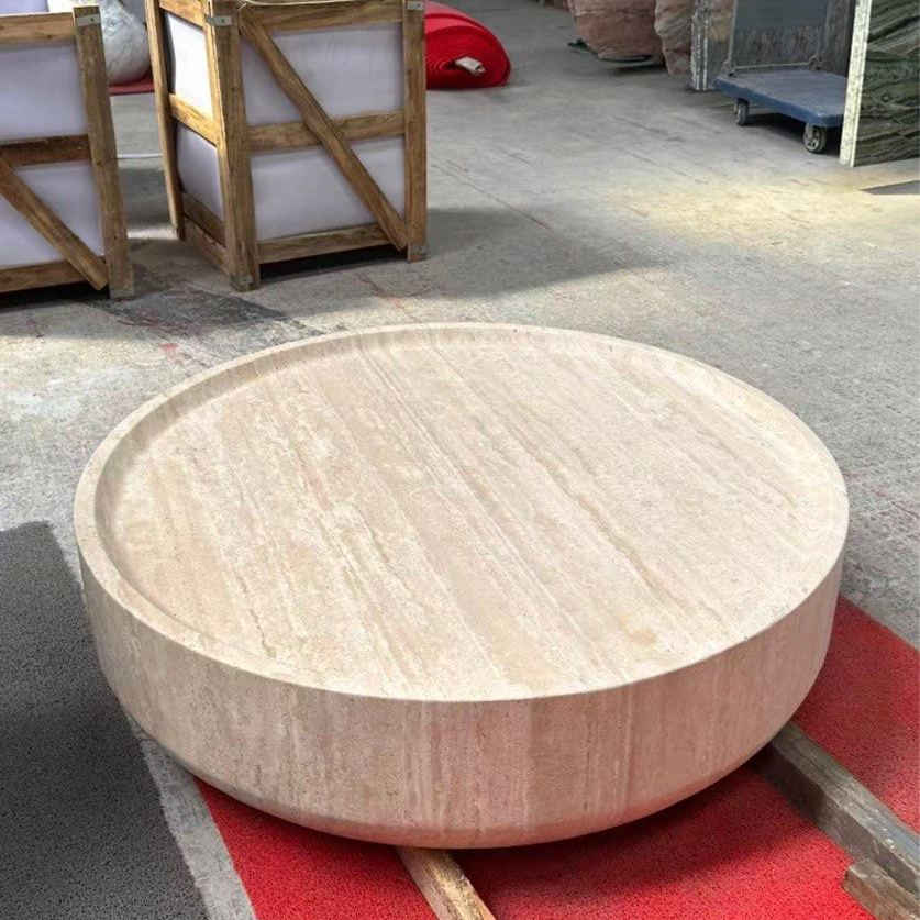 BARNES Modern Travertine Coffee Table - Radical Homes Singapore