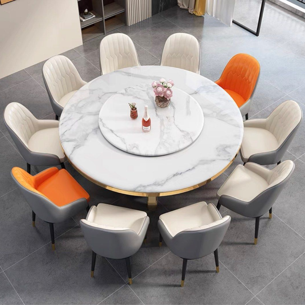 LUNETTE Modern Round Marble Dining Table - Cassa Haus Singapore