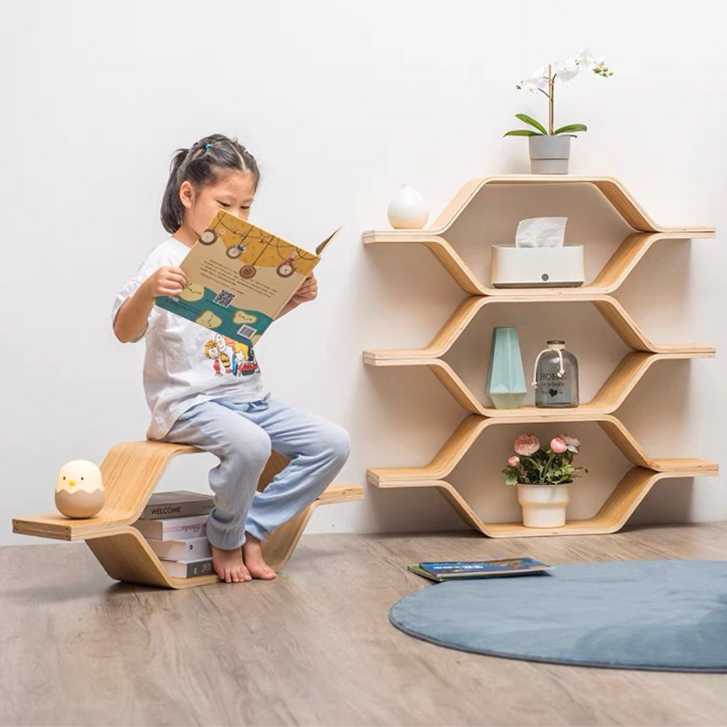 AMEY Modern Honeycomb Shelves - Radical Homes Singapore