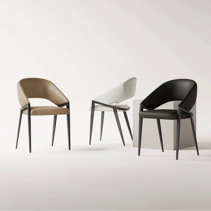 NUVARO Modern Leather Dining Chair - Cassa Haus Singapore