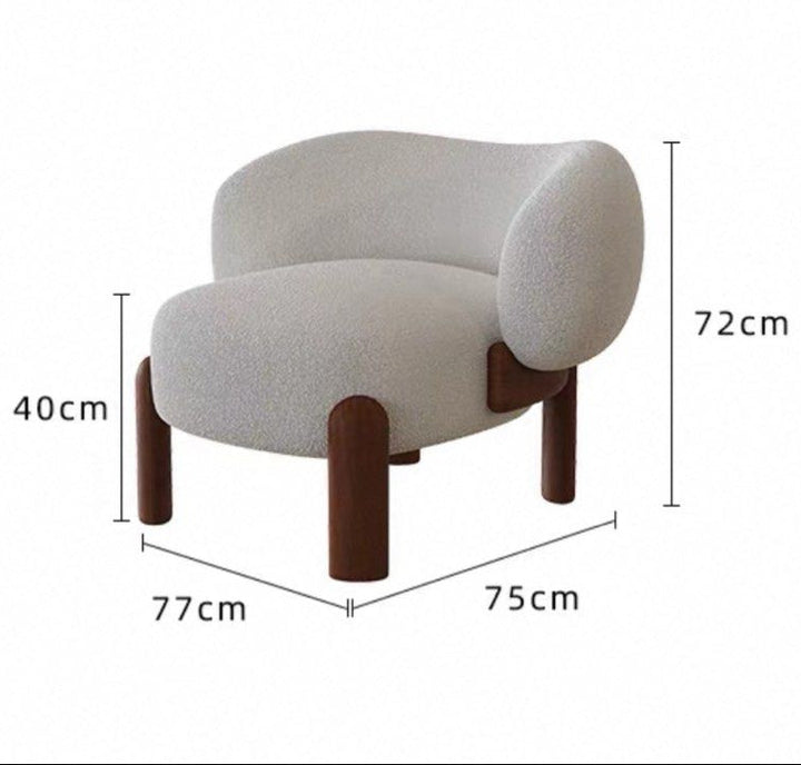 NIMA Modern Curved Boucle Lounge Chair - Cassa Haus Singapore