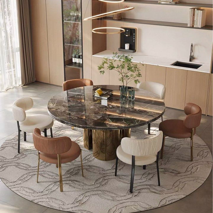 AREKEL Modern Leather Dining Chair - Radical Homes Singapore