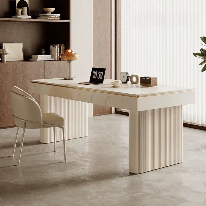 PRESON Modern Sintered Stone Study Table - Radical Homes Singapore