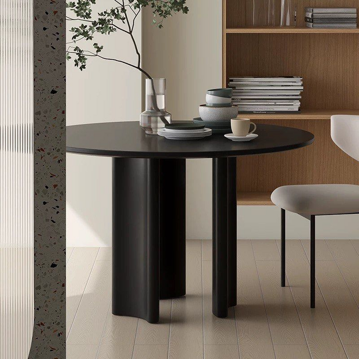 MYSA Modern Sintered Stone Round Dining Table - Radical Homes Singapore
