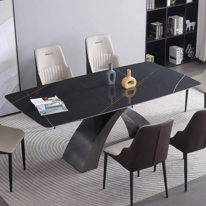 FENTON Modern Sintered Stone Dining Table - Radical Homes Singapore