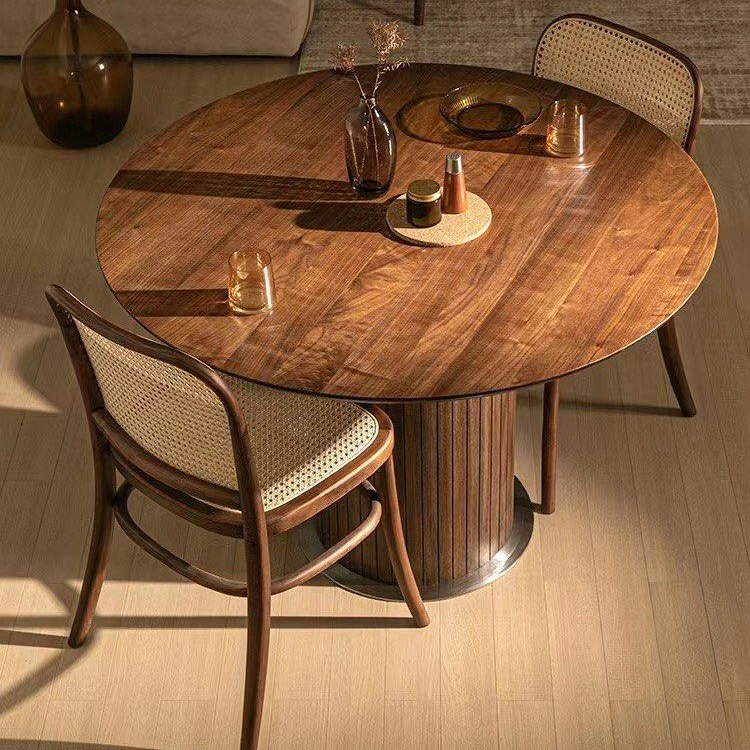 BRIEN Round Wood Dining Table - Radical Homes Singapore