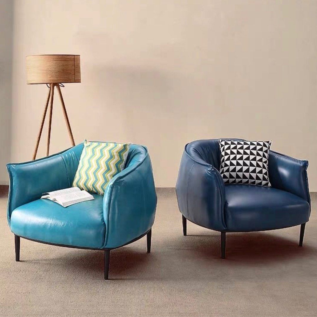 VICTOR Modern Leather Armchair - Radical Homes Singapore