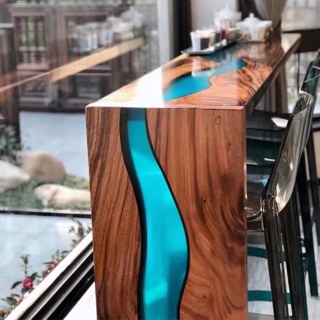 SNOTA Epoxy Resin River Bar Table - Radical Homes Singapore