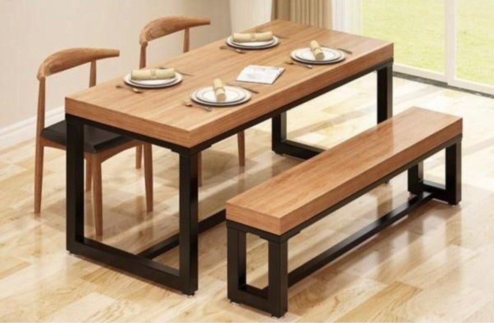 ELDEN Rustic Pine Wood Dining / Office Table - Radical Homes Singapore
