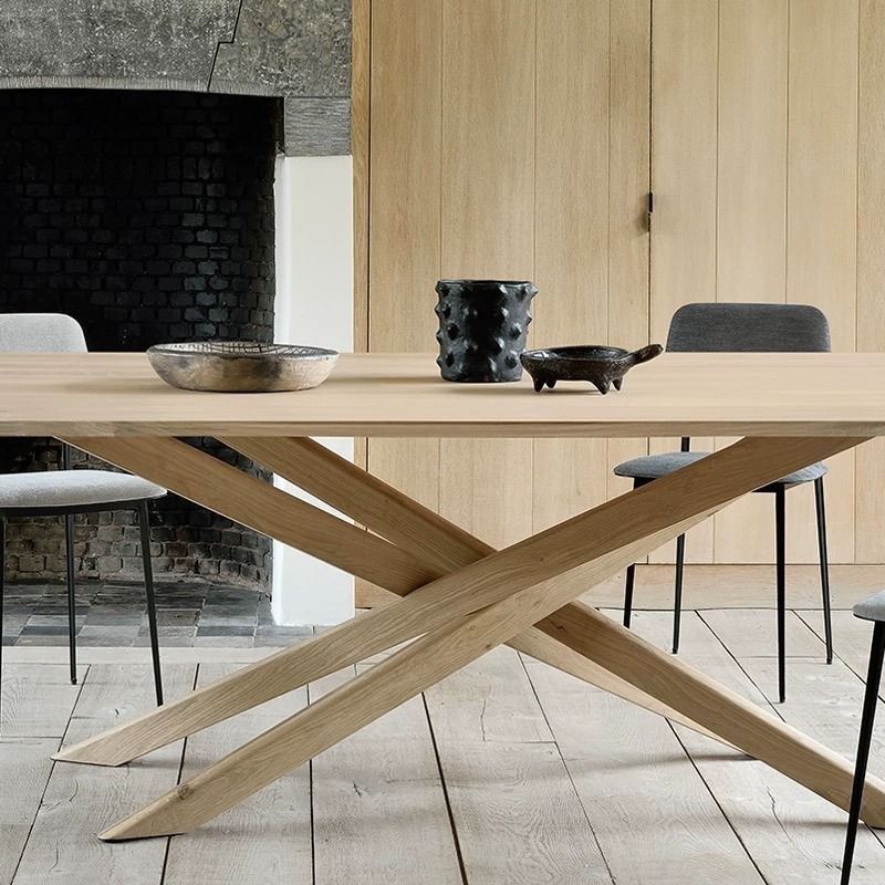 MATTHEWS Ash Wood Dining Table - Radical Homes Singapore