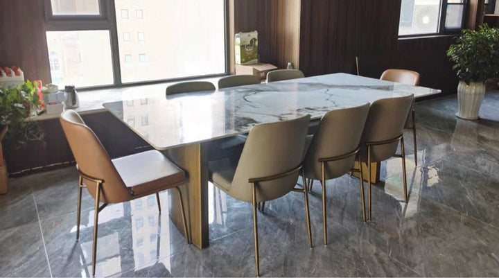 DARNELL Modern Sintered Stone Dining Table - Radical Homes Singapore