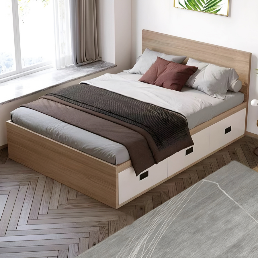 SHANGSU Modern Storage Bedframe - Radical Homes Singapore