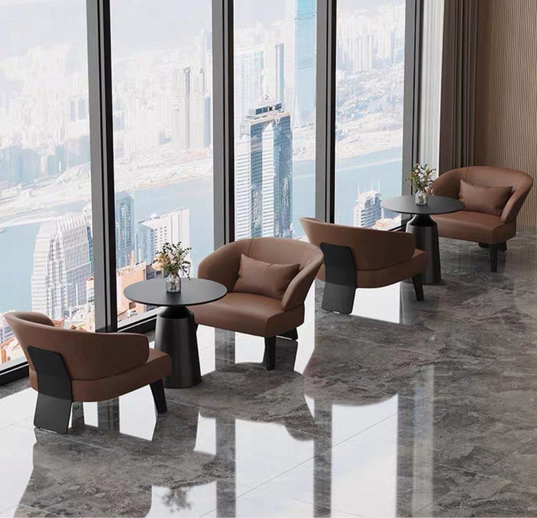 LYRO Modern Leather Lounge Chair - Radical Homes Singapore