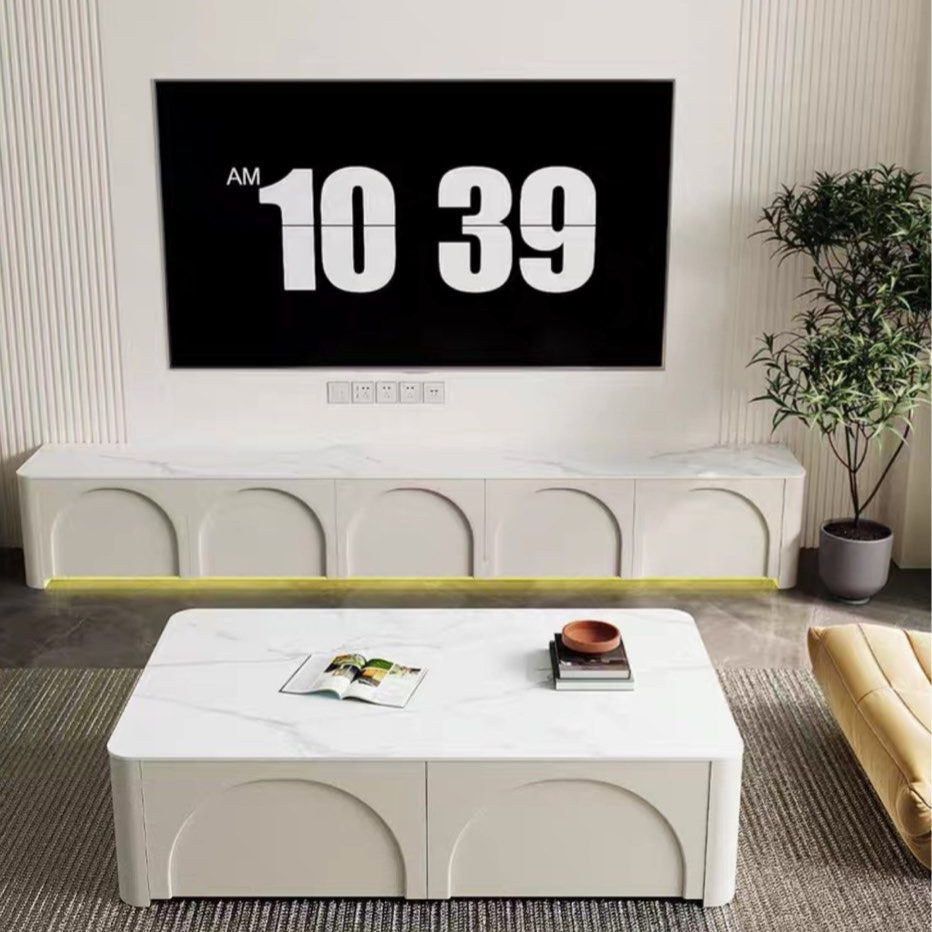 GEROM Japandi LED TV Console - Radical Homes Singapore
