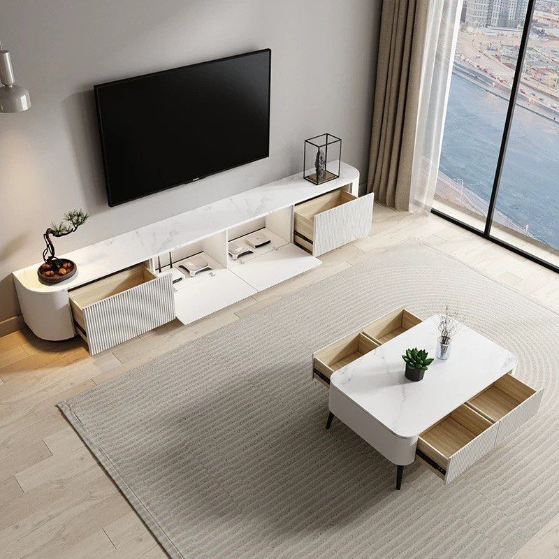 JOBI Modern Sintered Stone TV Console - Radical Homes Singapore