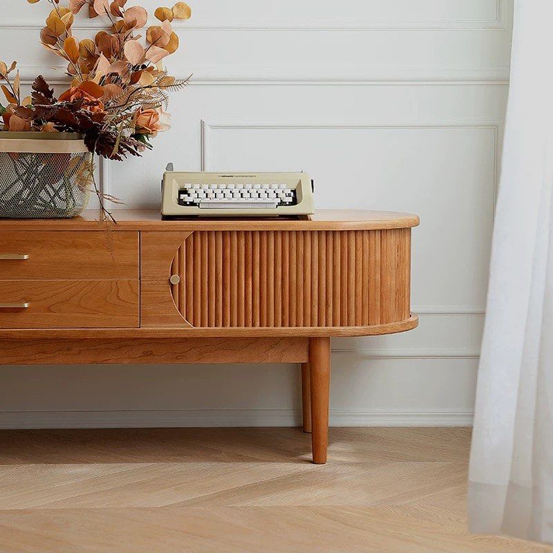 FAIZE Rustic Solid Wood TV Console - Radical Homes Singapore