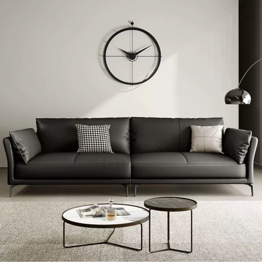 JUSTINE Modern Genuine Leather Sofa - Radical Homes Singapore