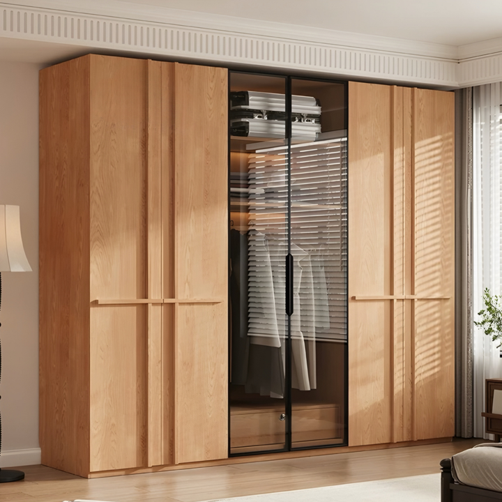 BRASKEN Modern Solid Wood Wardrobe - Cassa Haus Singapore