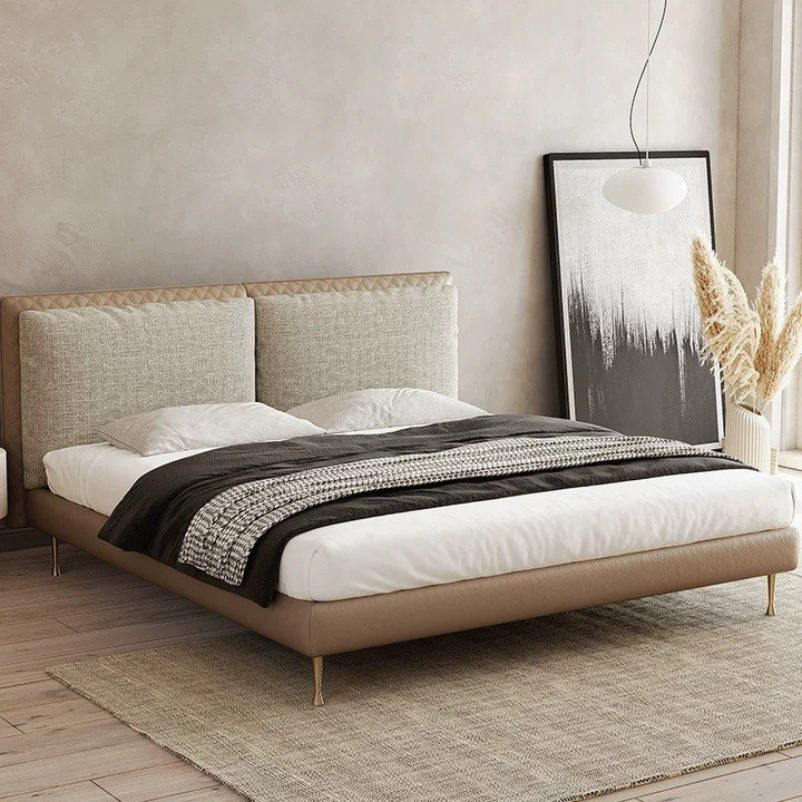 HOSRER Modern Leather Bedframe - Radical Homes Singapore
