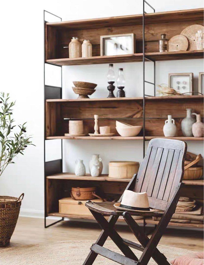TADEU Modern Solid Wood Display Shelf - Radical Homes Singapore