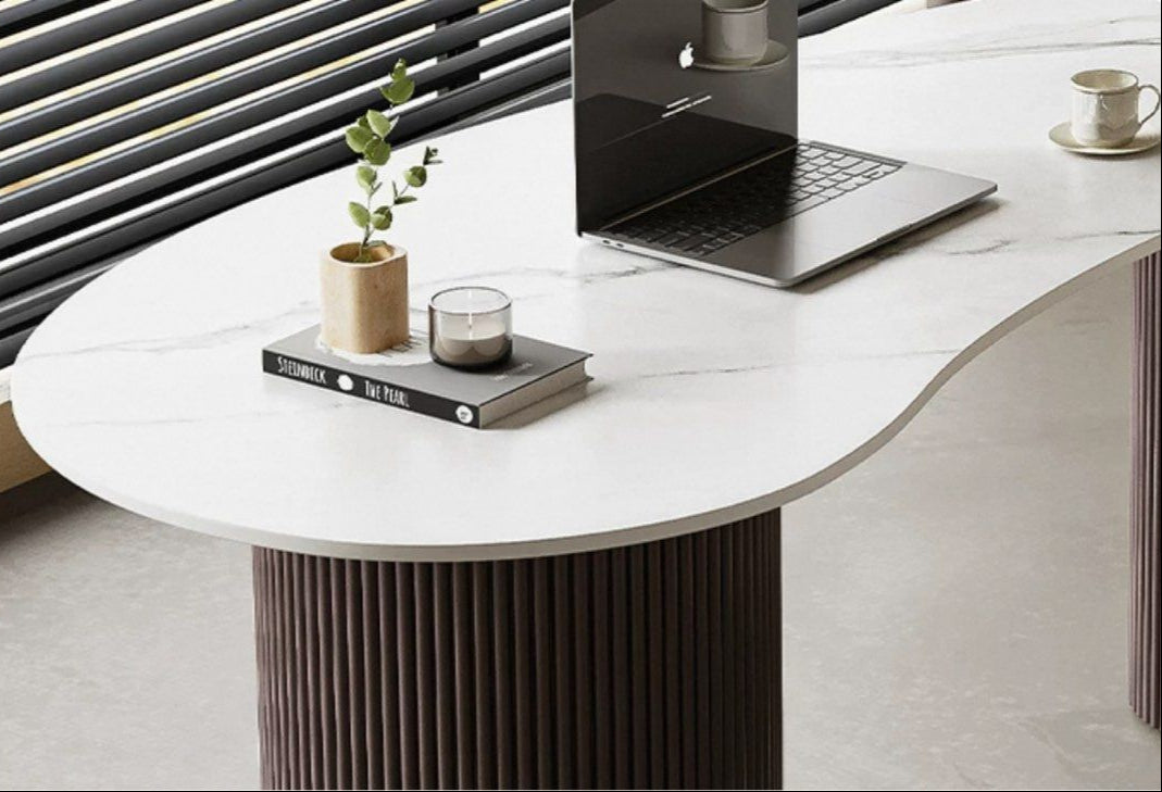 HEEM Modern Sintered Stone Study Table - Radical Homes Singapore