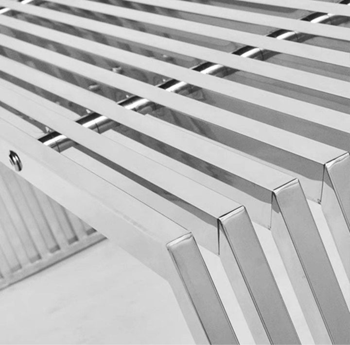 BRAM Modern Stainless Steel Bench - Radical Homes Singapore