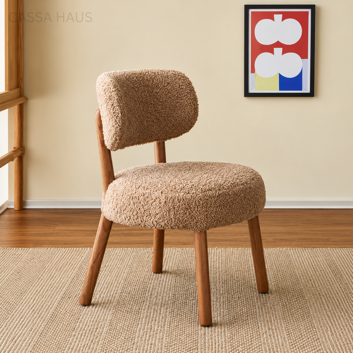 LECLER Modern Boucle Dining Chair - Cassa Haus Singapore