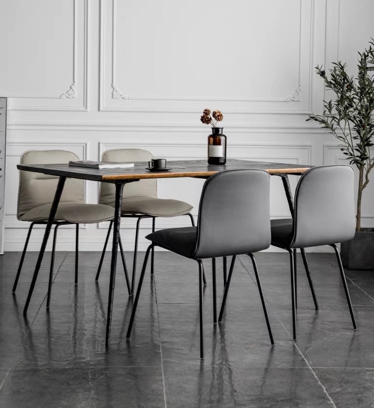 MEVORA Modern Leather Dining Chair - Cassa Haus Singapore