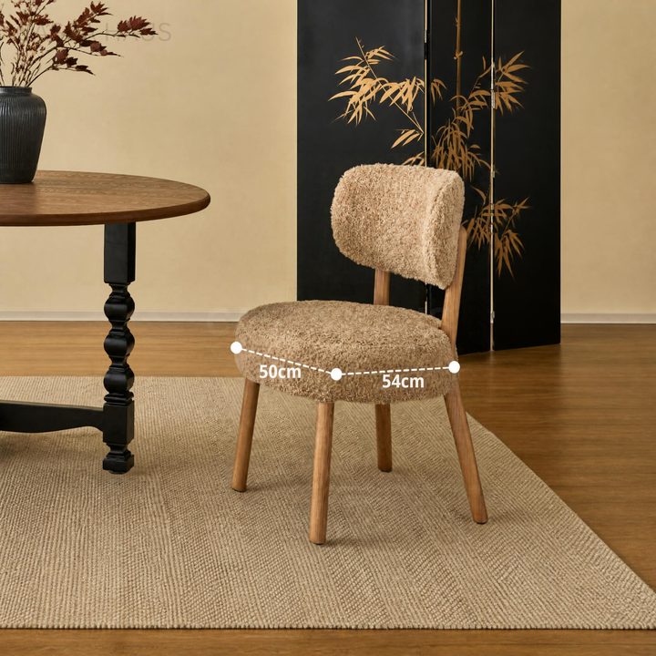 LECLER Modern Boucle Dining Chair - Cassa Haus Singapore