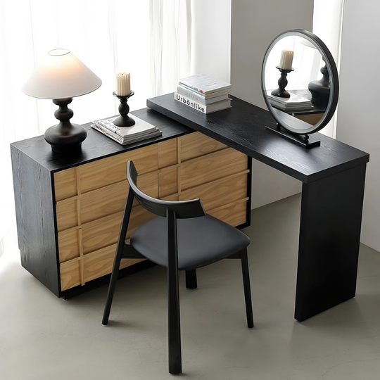 QUENZAR Modern Solid Wood Vanity Set - Cassa Haus Singapore