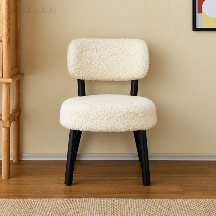 LECLER Modern Boucle Dining Chair - Cassa Haus Singapore