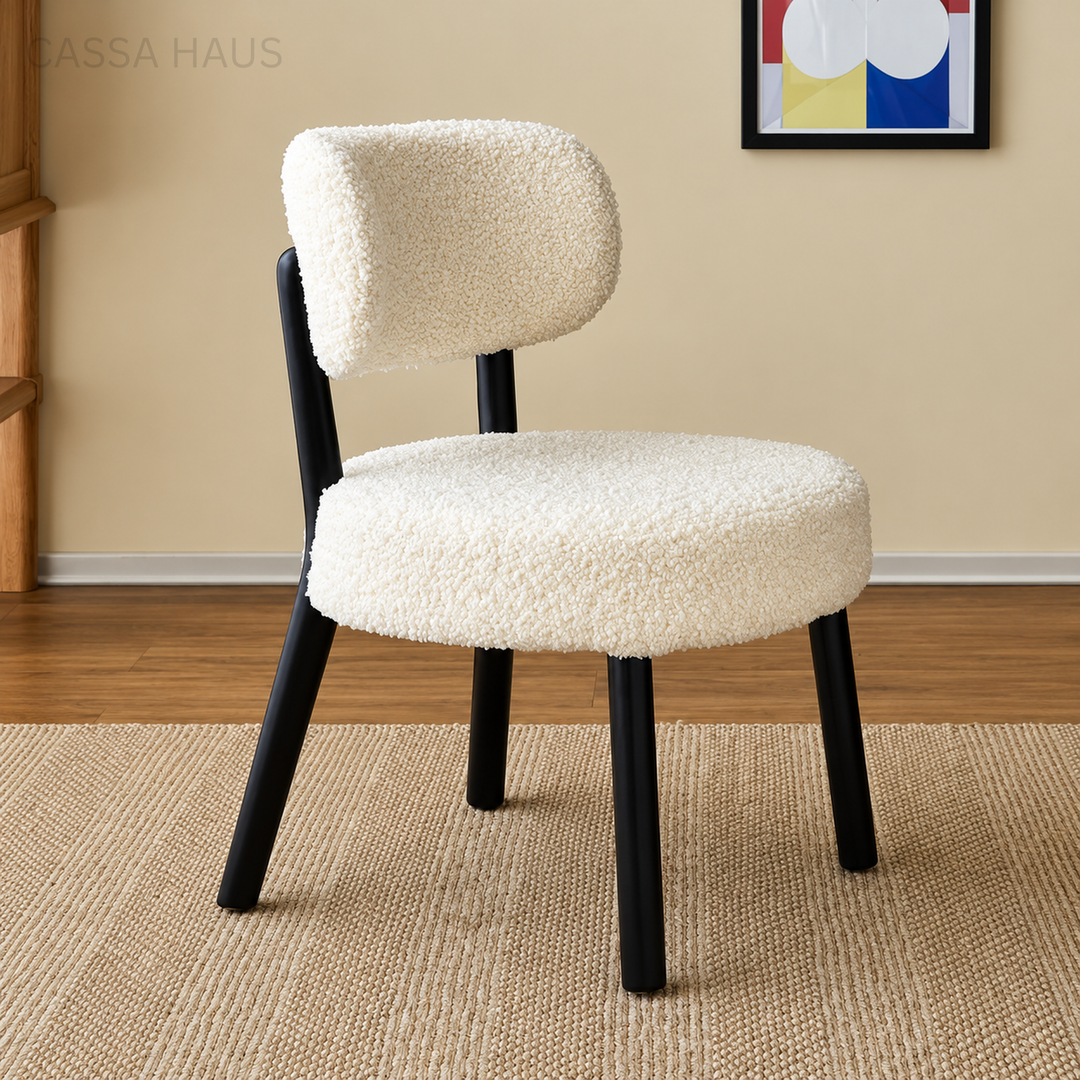 LECLER Modern Boucle Dining Chair - Cassa Haus Singapore
