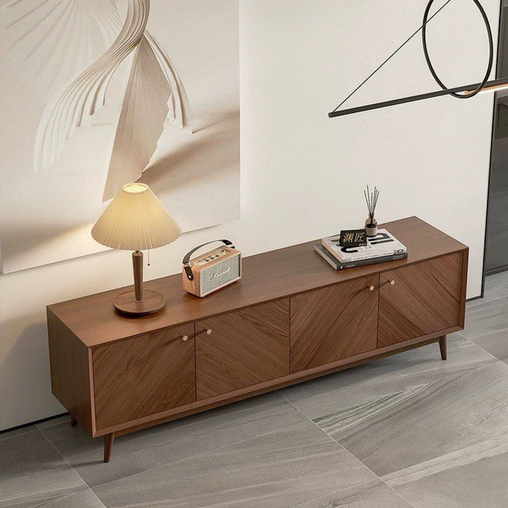 SHIMEL Modern Herringbone TV Console - Radical Homes Singapore