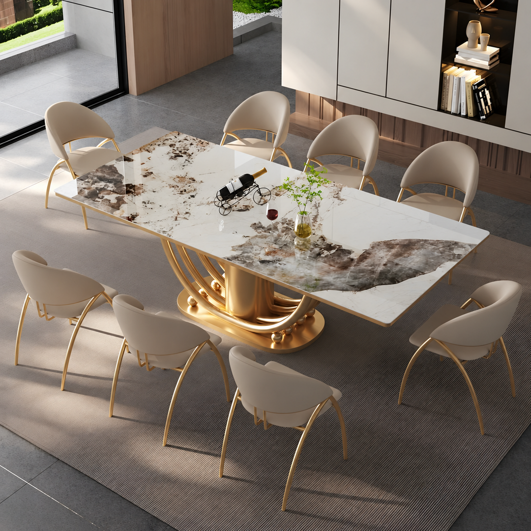 AURIC Modern Marble Dining Table - Cassa Haus Singapore