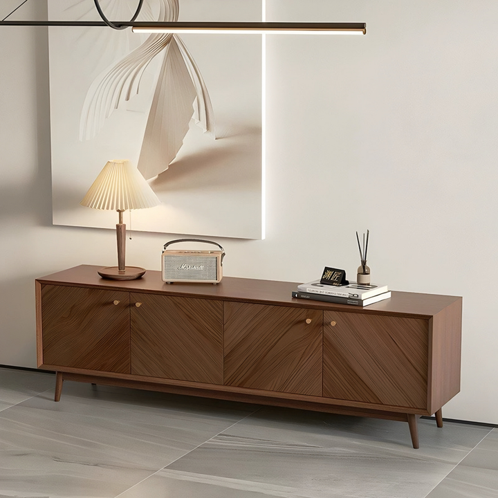 SHIMEL Modern Herringbone TV Console - Radical Homes Singapore