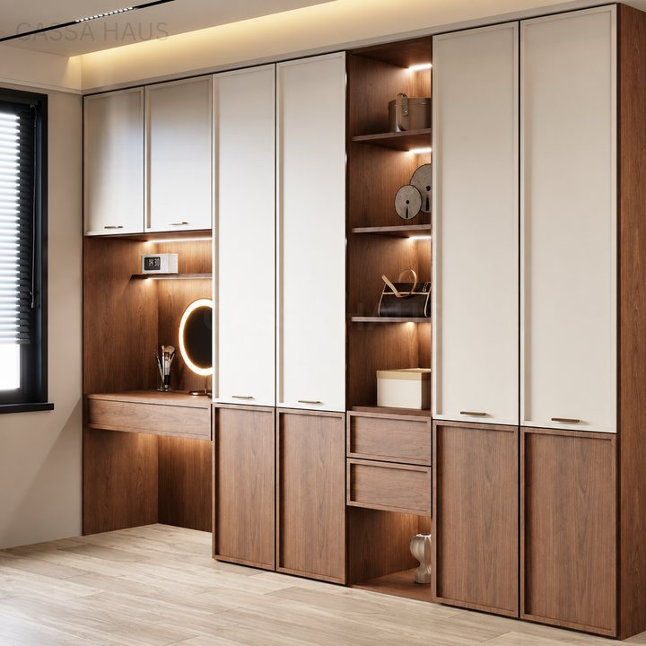 CALFRE Modern Study Desk With Wardrobe - Cassa Haus Singapore