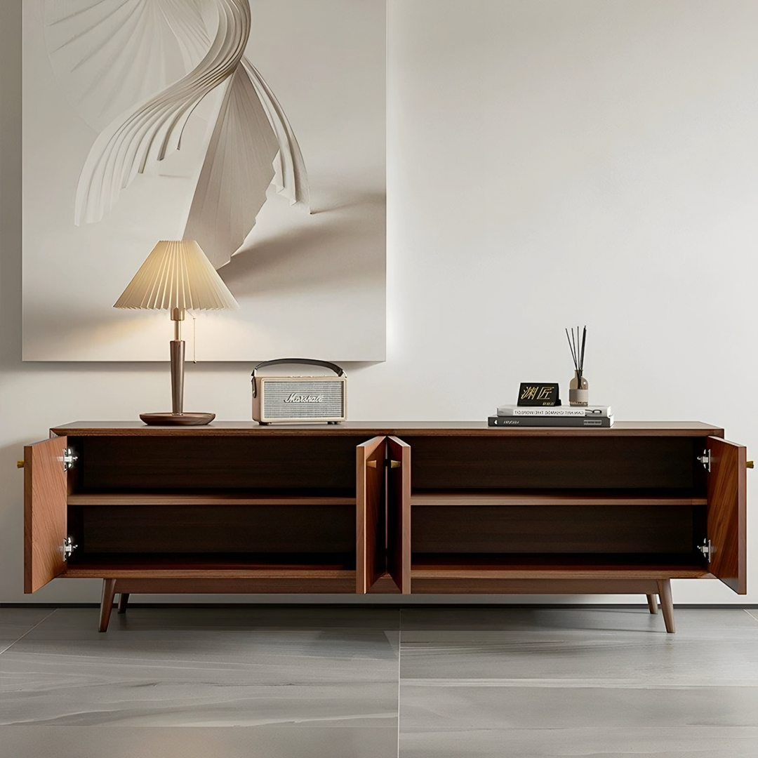 SHIMEL Modern Herringbone TV Console - Radical Homes Singapore
