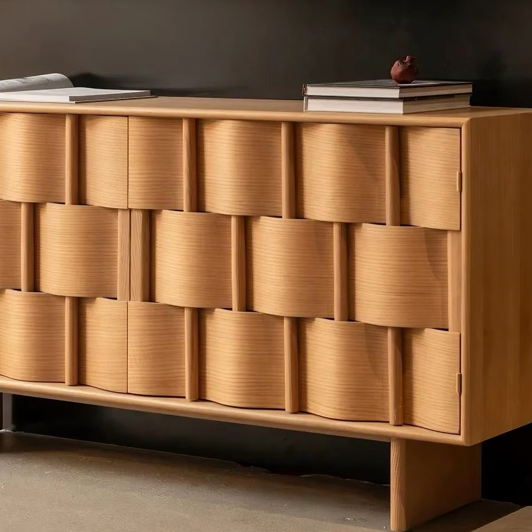 WEAVECRAFT Modern Solid Wood Sideboard