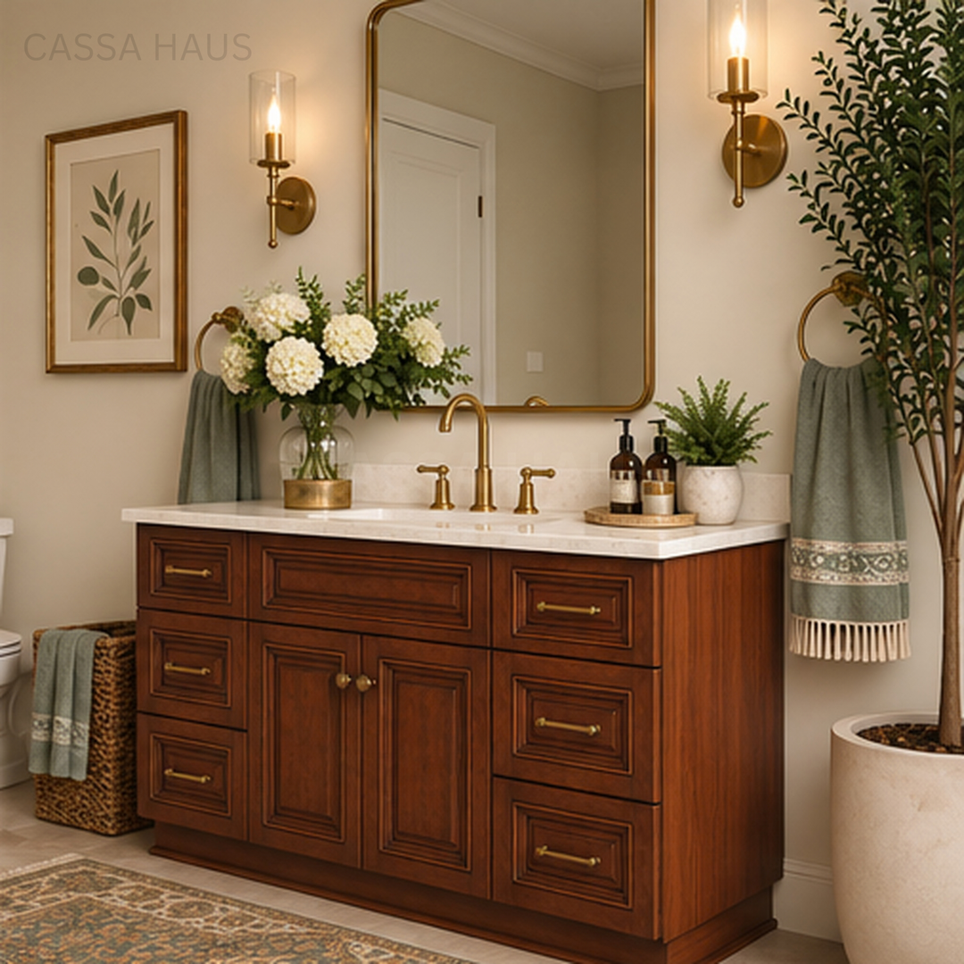 GEORGIN American Vintage Solid Wood Bathroom Vanity Set - Cassa Haus Singapore