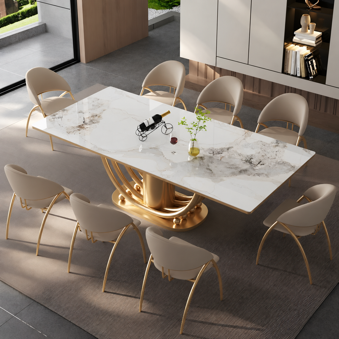AURIC Modern Marble Dining Table - Cassa Haus Singapore