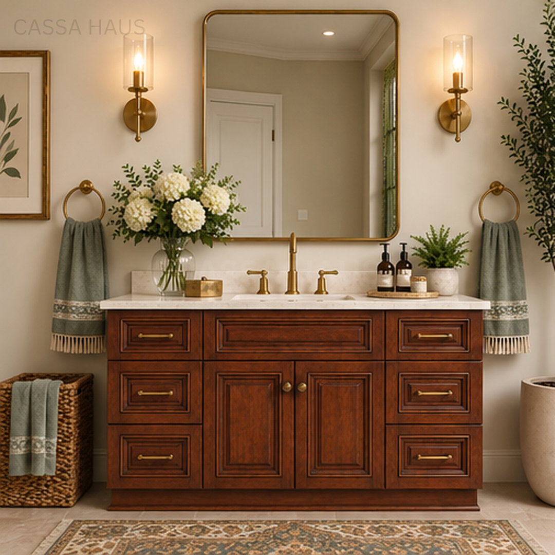 GEORGIN American Vintage Solid Wood Bathroom Vanity Set - Cassa Haus Singapore