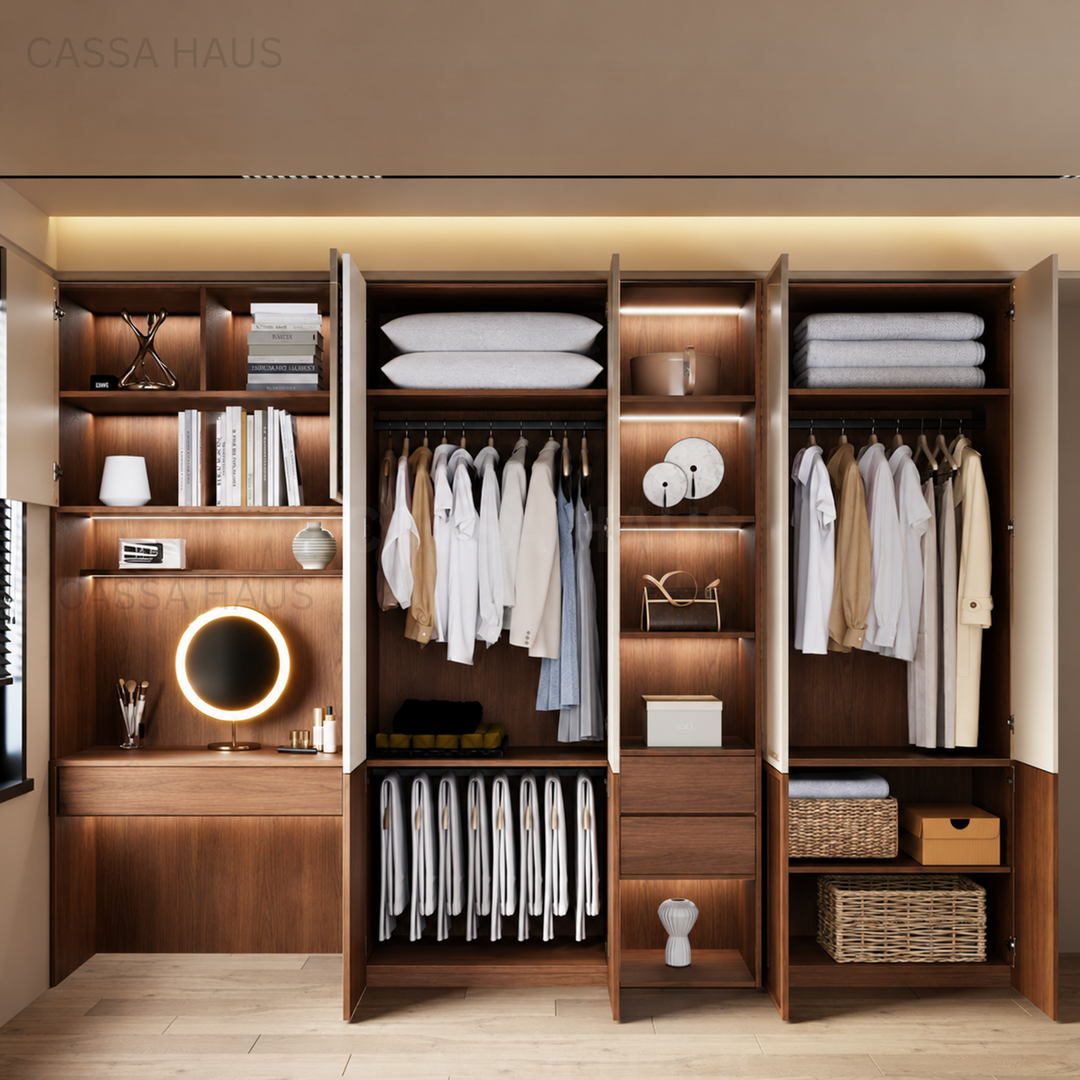 CALFRE Modern Study Desk With Wardrobe - Cassa Haus Singapore