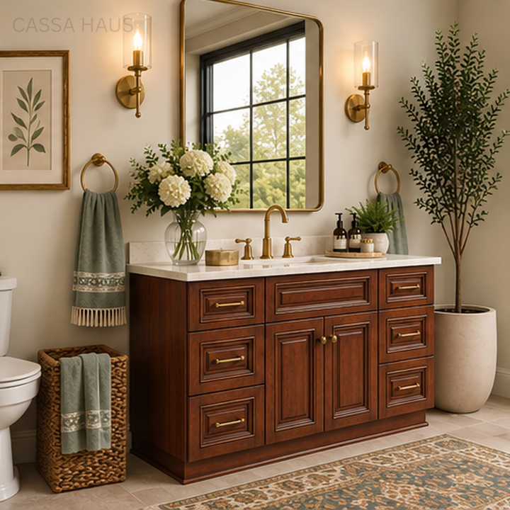 GEORGIN American Vintage Solid Wood Bathroom Vanity Set - Cassa Haus Singapore