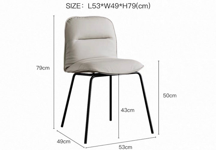 MEVORA Modern Leather Dining Chair - Cassa Haus Singapore