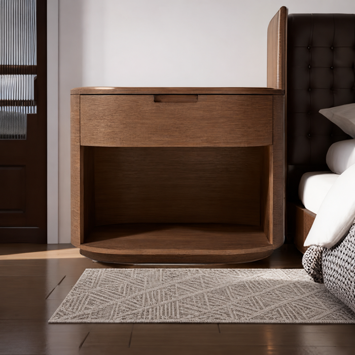 BRAVEN Modern Solid Wood Bedside Table - Cassa Haus Singapore